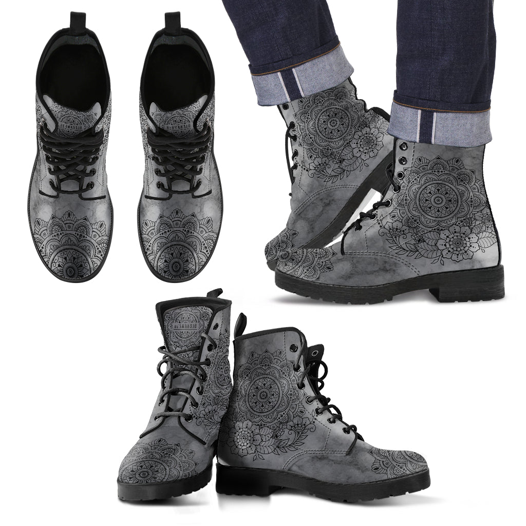 GREY MANDALA BOOTS