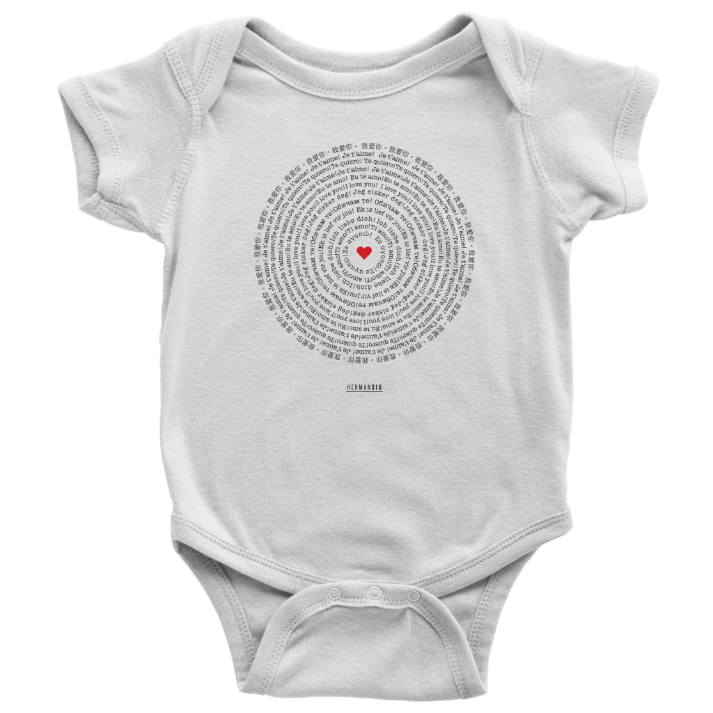 BABY BODYSUIT LOVE CIRCLE BLACK