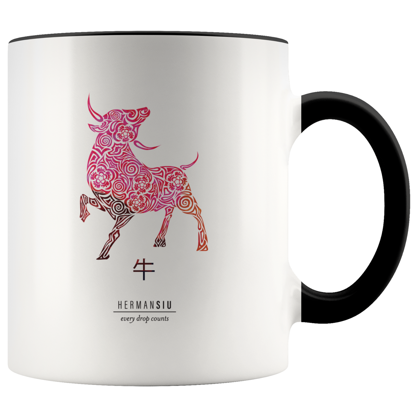 Ox Zodiac Accent Mug