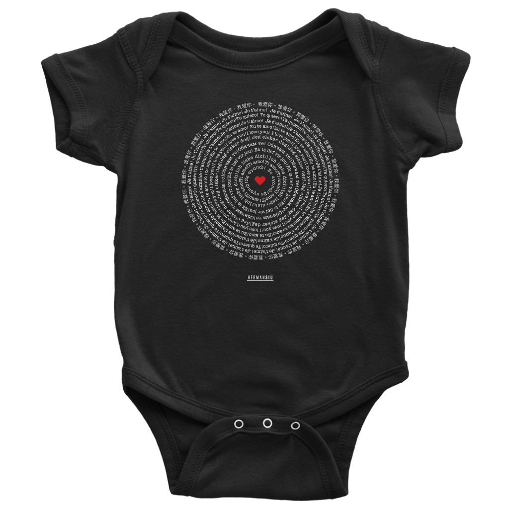 BABY BODYSUIT LOVE CIRCLE WHITE