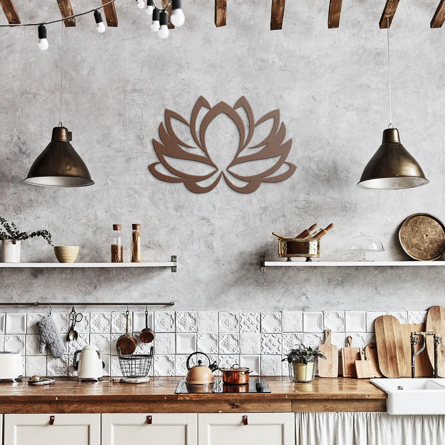 Lotus Flower Metal Wall Art