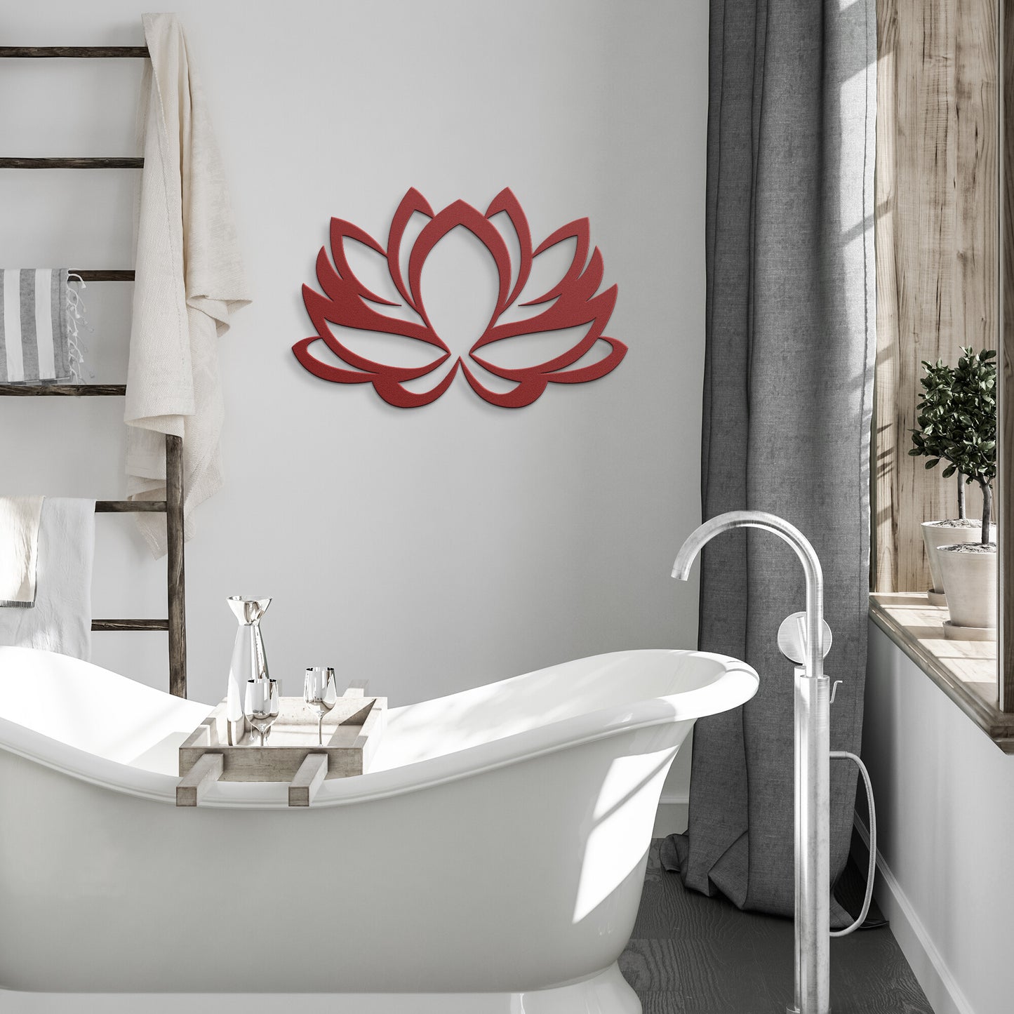 Lotus Flower Metal Wall Art