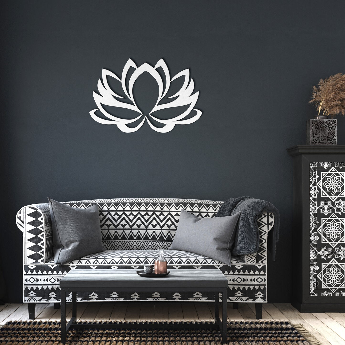 Lotus Flower Metal Wall Art