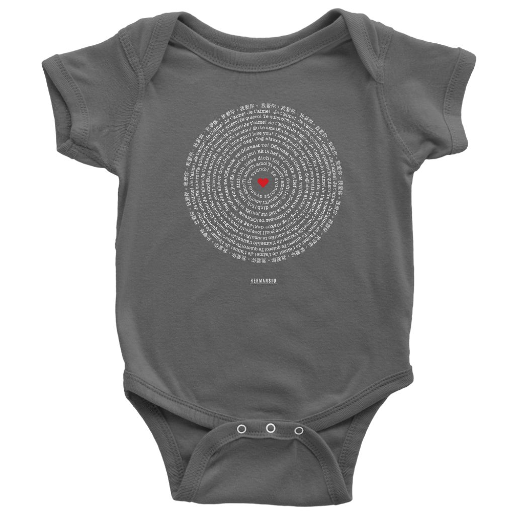 BABY BODYSUIT LOVE CIRCLE WHITE