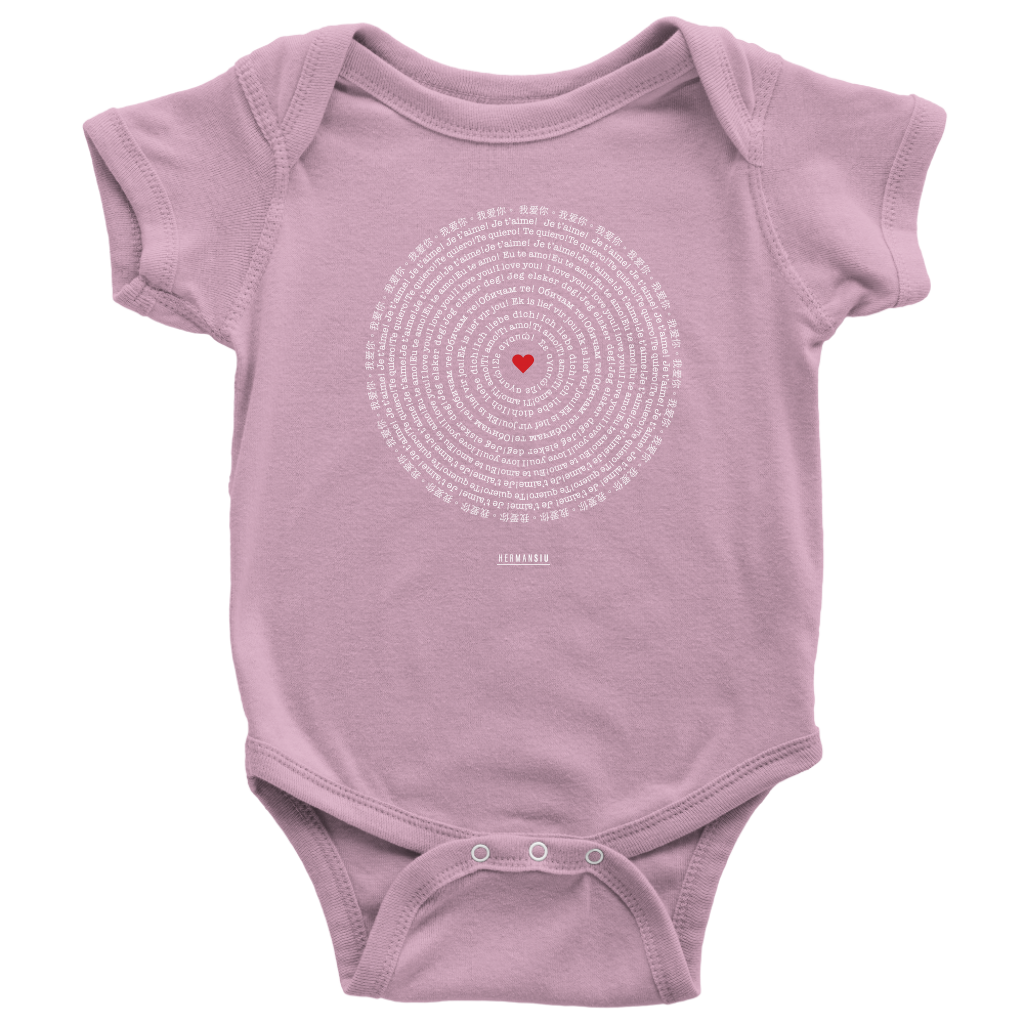 BABY BODYSUIT LOVE CIRCLE WHITE