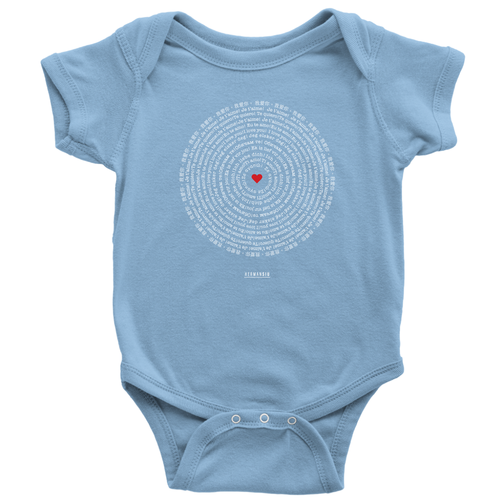 BABY BODYSUIT LOVE CIRCLE WHITE