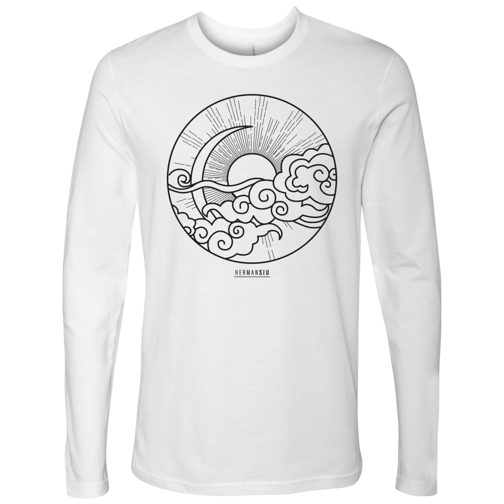 NEXT LEVEL MEN LONG SLEEVE SUN MOON BLACK