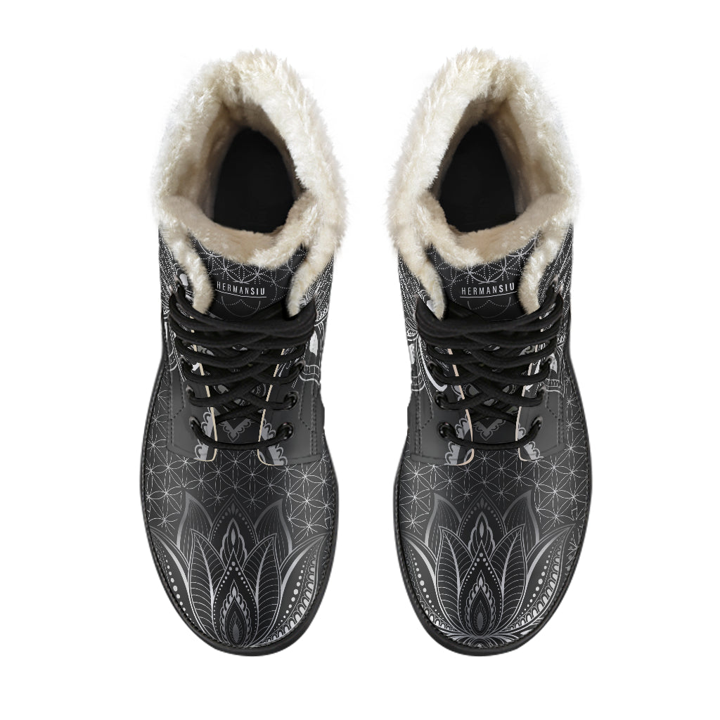 BW FAUX FUR LOTUS BOOTS