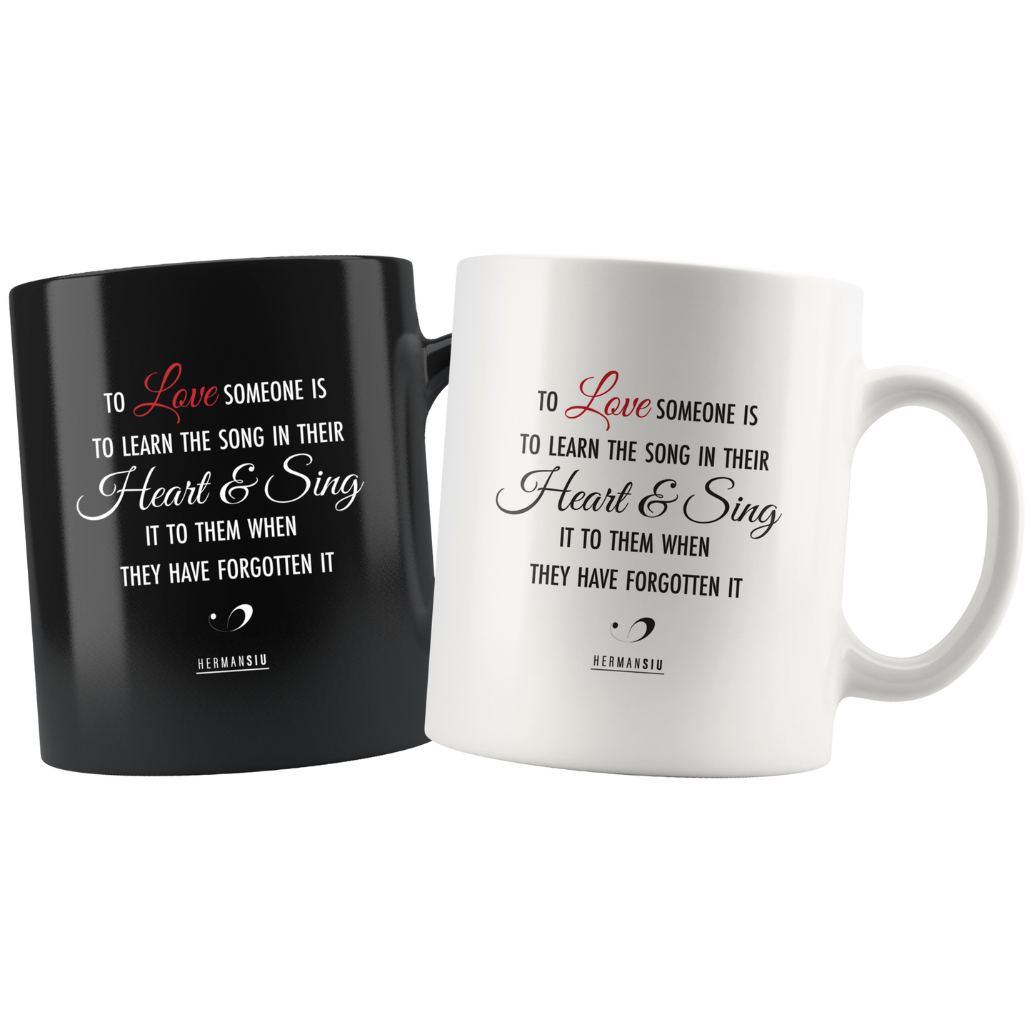 THE LOVE MUGS BLACK & WHITE