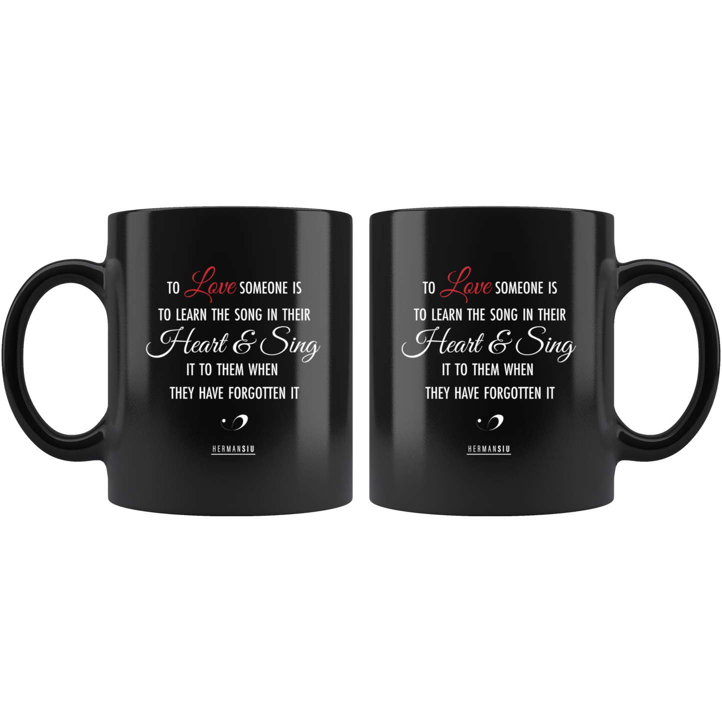 LOVE QUOTE BLACK MUG