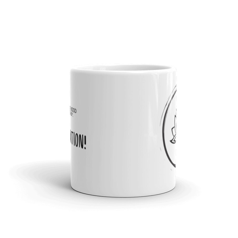 White glossy mug