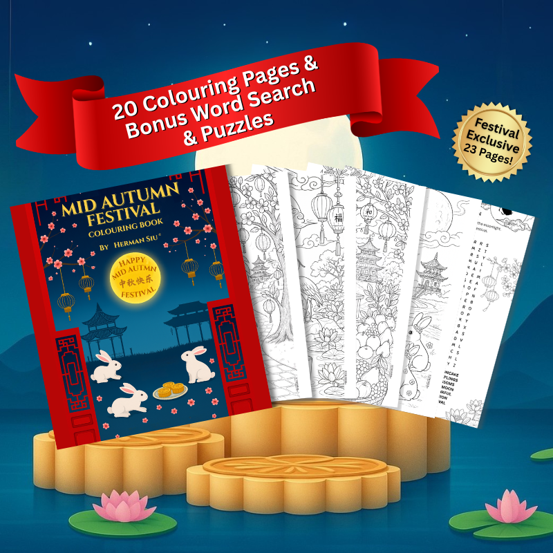 Mid Autumn Festival 2026 Colouring Book By Herman Siu