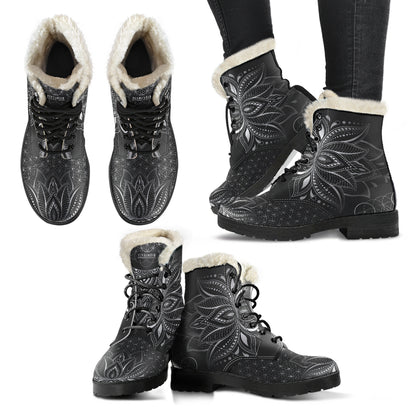 BW FAUX FUR LOTUS BOOTS