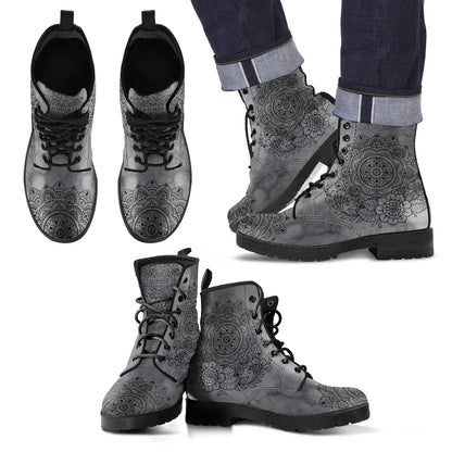 GREY MANDALA BOOTS