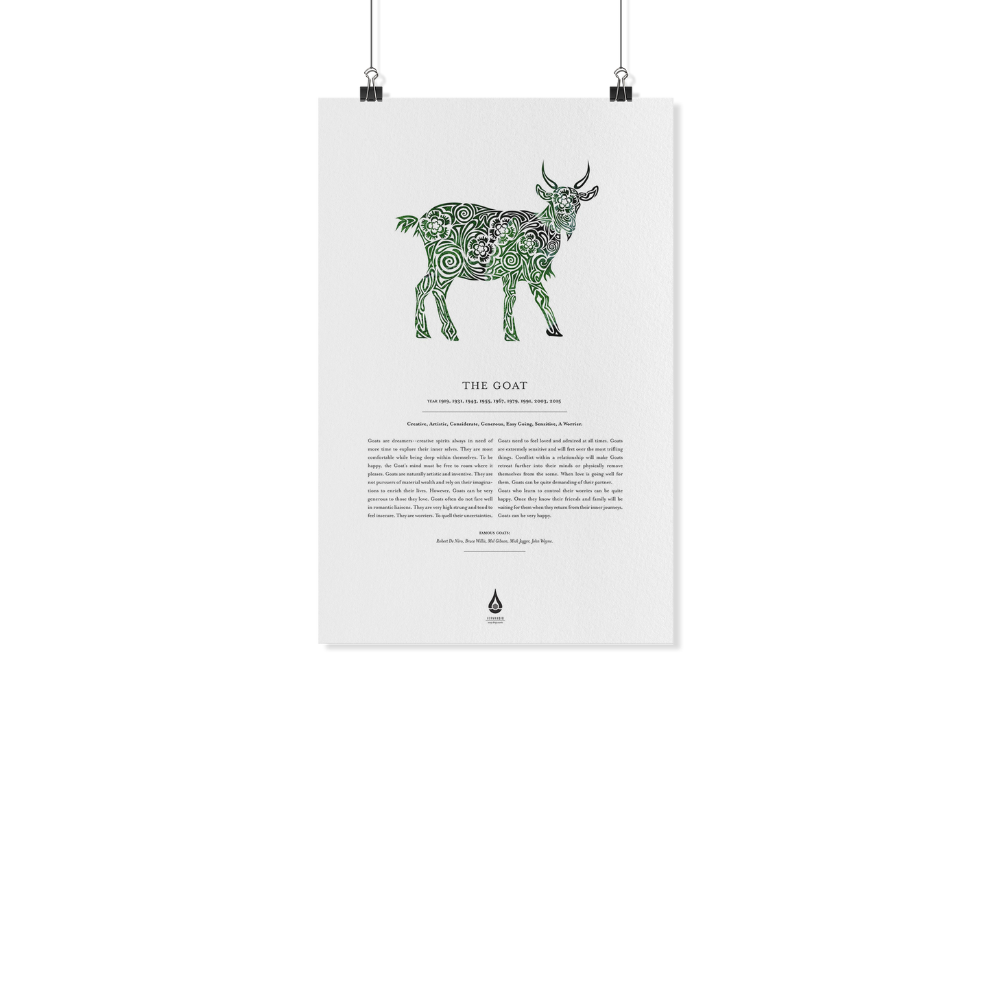 Goat Zodiac Poster 11" x17"