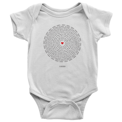 BABY BODYSUIT LOVE CIRCLE BLACK