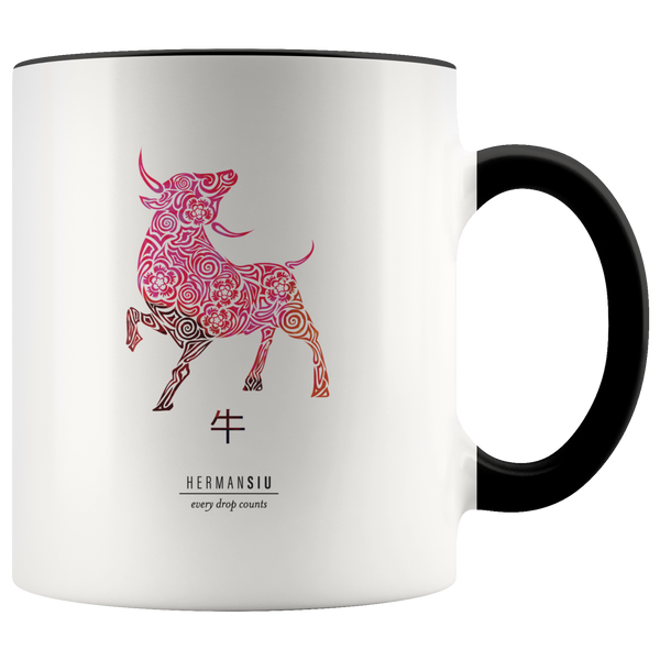 Ox Zodiac Accent Mug