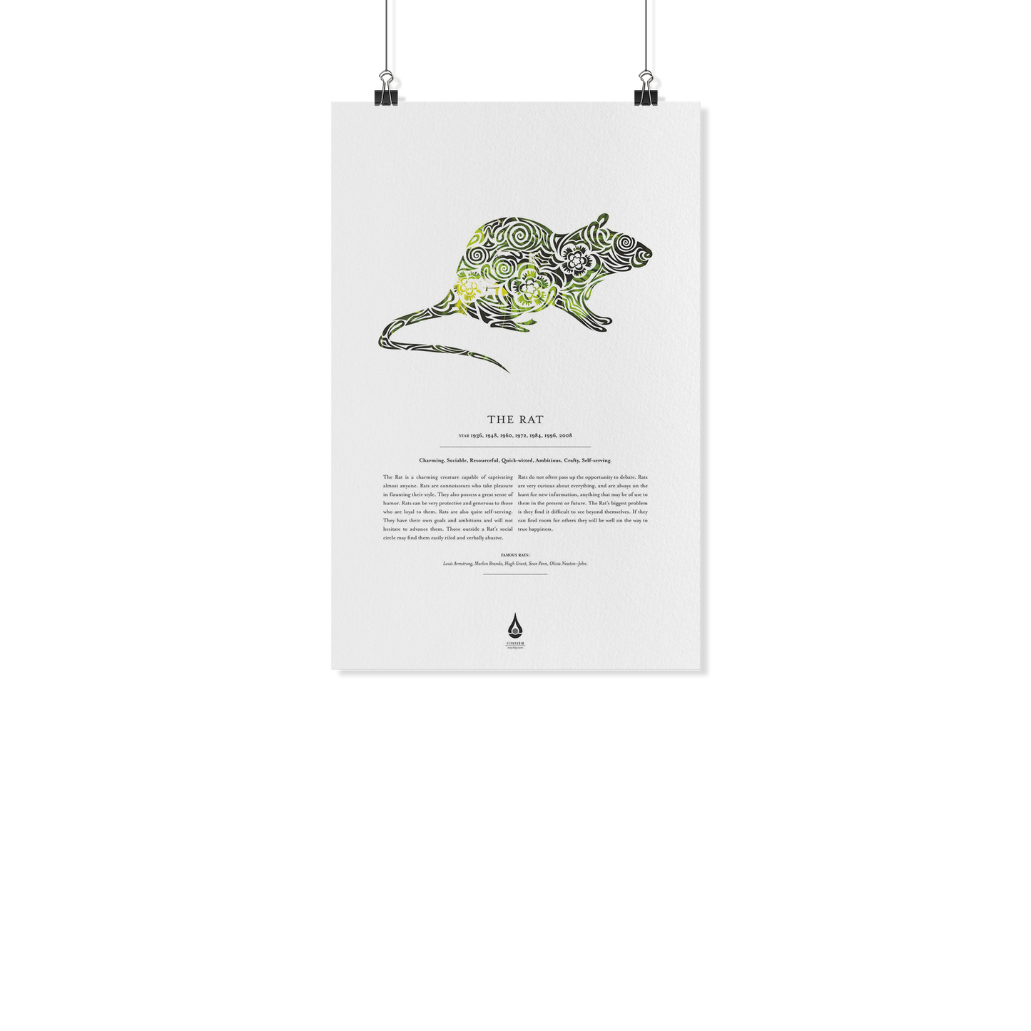Rat Zodiac Poster 11" x17"