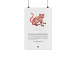 Monkey Zodiac Poster 11" x17"