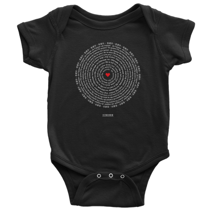 BABY BODYSUIT LOVE CIRCLE WHITE