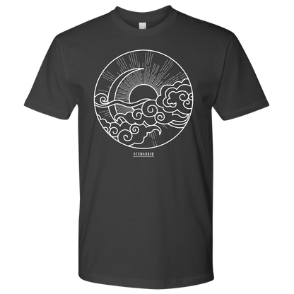 NEXT LEVEL MEN T-SHIRT SUN MOON WHITE