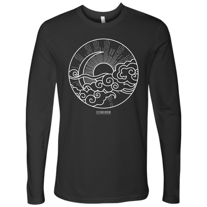 NEXT LEVEL MEN LONG SLEEVE SUN MOON WHITE