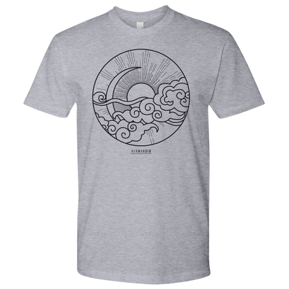NEXT LEVEL MEN T-SHIRT SUN MOON BLACK