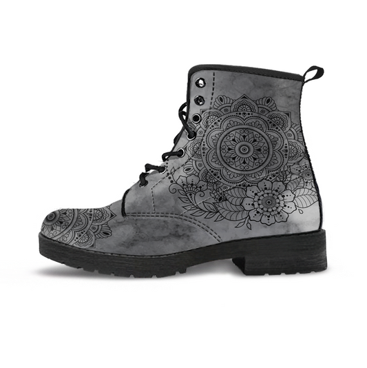 GREY MANDALA BOOTS