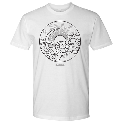 NEXT LEVEL MEN T-SHIRT SUN MOON BLACK