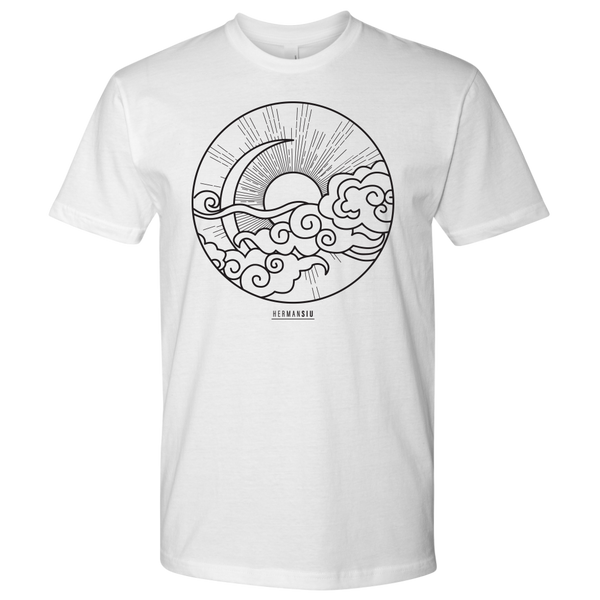 NEXT LEVEL MEN T-SHIRT SUN MOON BLACK