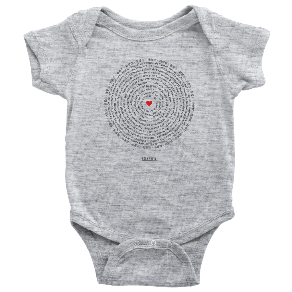 BABY BODYSUIT LOVE CIRCLE BLACK