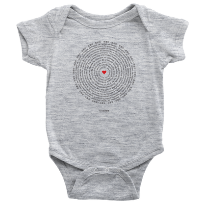 BABY BODYSUIT LOVE CIRCLE BLACK