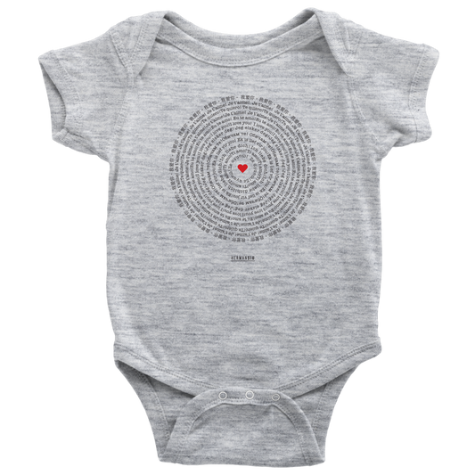 BABY BODYSUIT LOVE CIRCLE BLACK