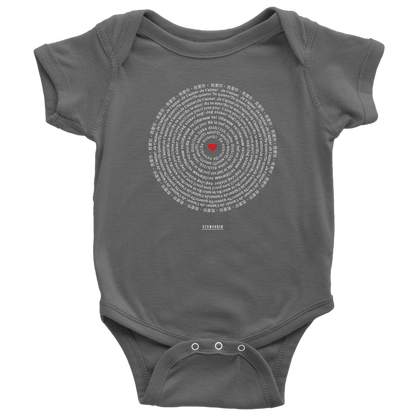 BABY BODYSUIT LOVE CIRCLE WHITE