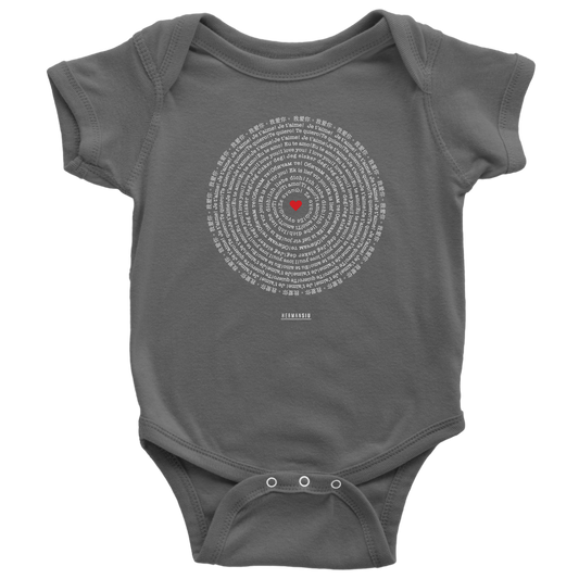 BABY BODYSUIT LOVE CIRCLE WHITE
