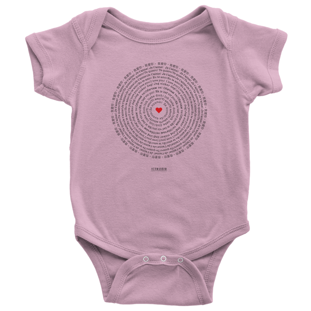 BABY BODYSUIT LOVE CIRCLE BLACK