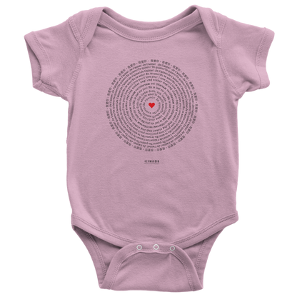 BABY BODYSUIT LOVE CIRCLE BLACK