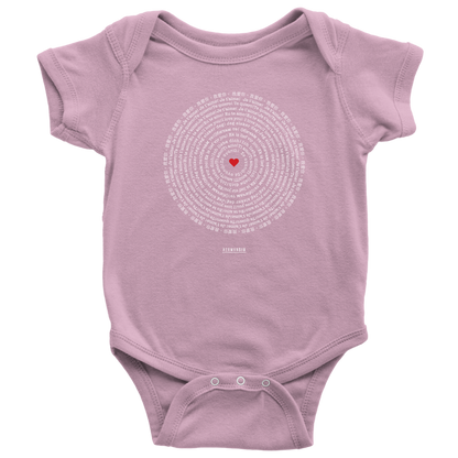 BABY BODYSUIT LOVE CIRCLE WHITE