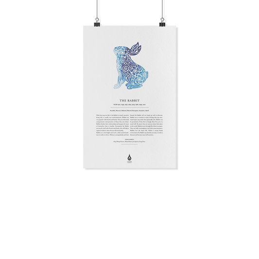 Rabbit Zodiac Poster 11" x17"