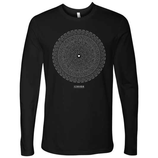 NEXT LEVEL MEN LONG SLEEVE WHITE I LOVE YOU