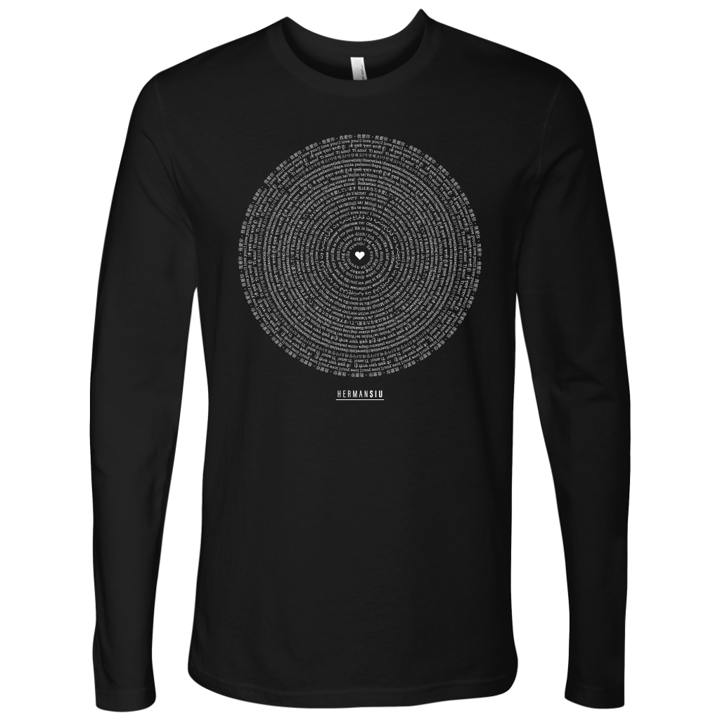 NEXT LEVEL MEN LONG SLEEVE WHITE I LOVE YOU