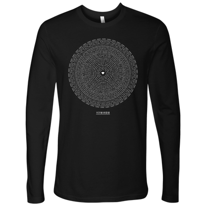 NEXT LEVEL MEN LONG SLEEVE WHITE I LOVE YOU