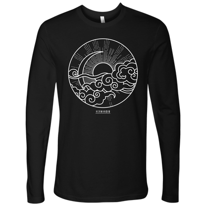 NEXT LEVEL MEN LONG SLEEVE SUN MOON WHITE