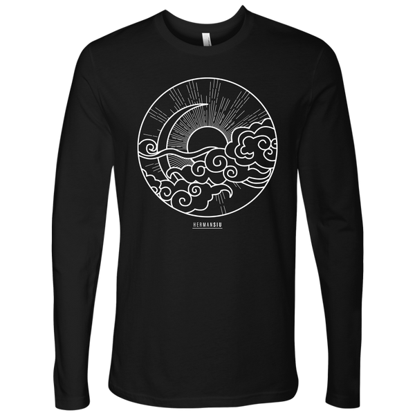 NEXT LEVEL MEN LONG SLEEVE SUN MOON WHITE