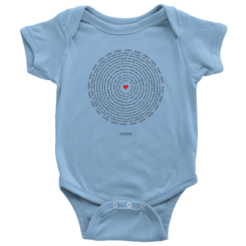 BABY BODYSUIT LOVE CIRCLE BLACK