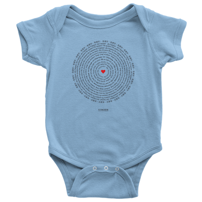 BABY BODYSUIT LOVE CIRCLE BLACK