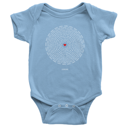 BABY BODYSUIT LOVE CIRCLE WHITE