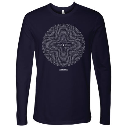 NEXT LEVEL MEN LONG SLEEVE WHITE I LOVE YOU