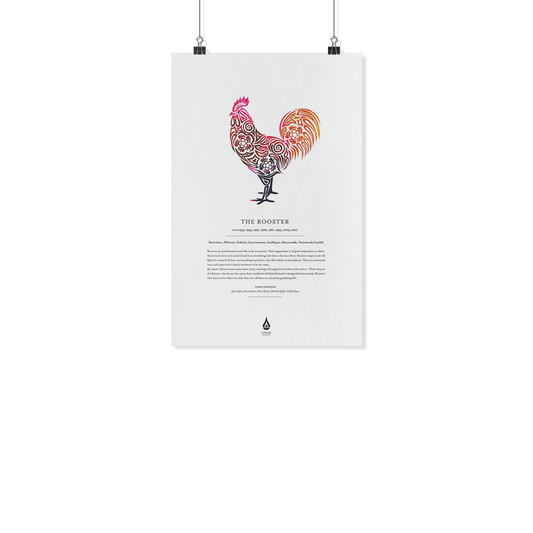 Rooster Zodiac Poster 11" x17"
