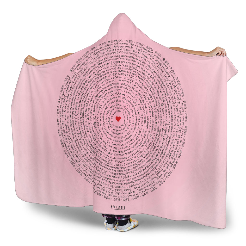 I LOVE YOU HOODED BLANKET